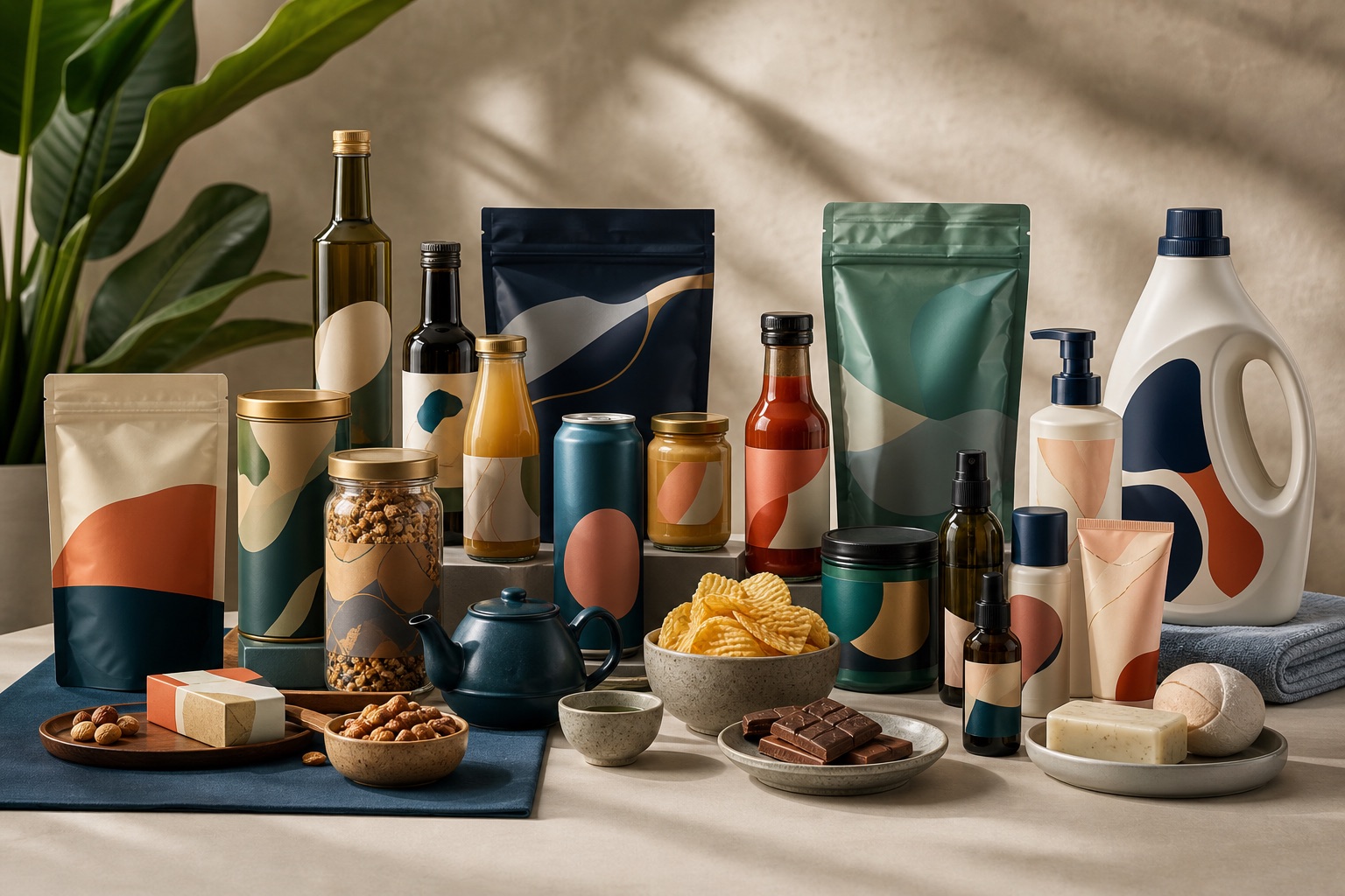 Assortment of unbranded food, beverage, wellness, personal care and household products