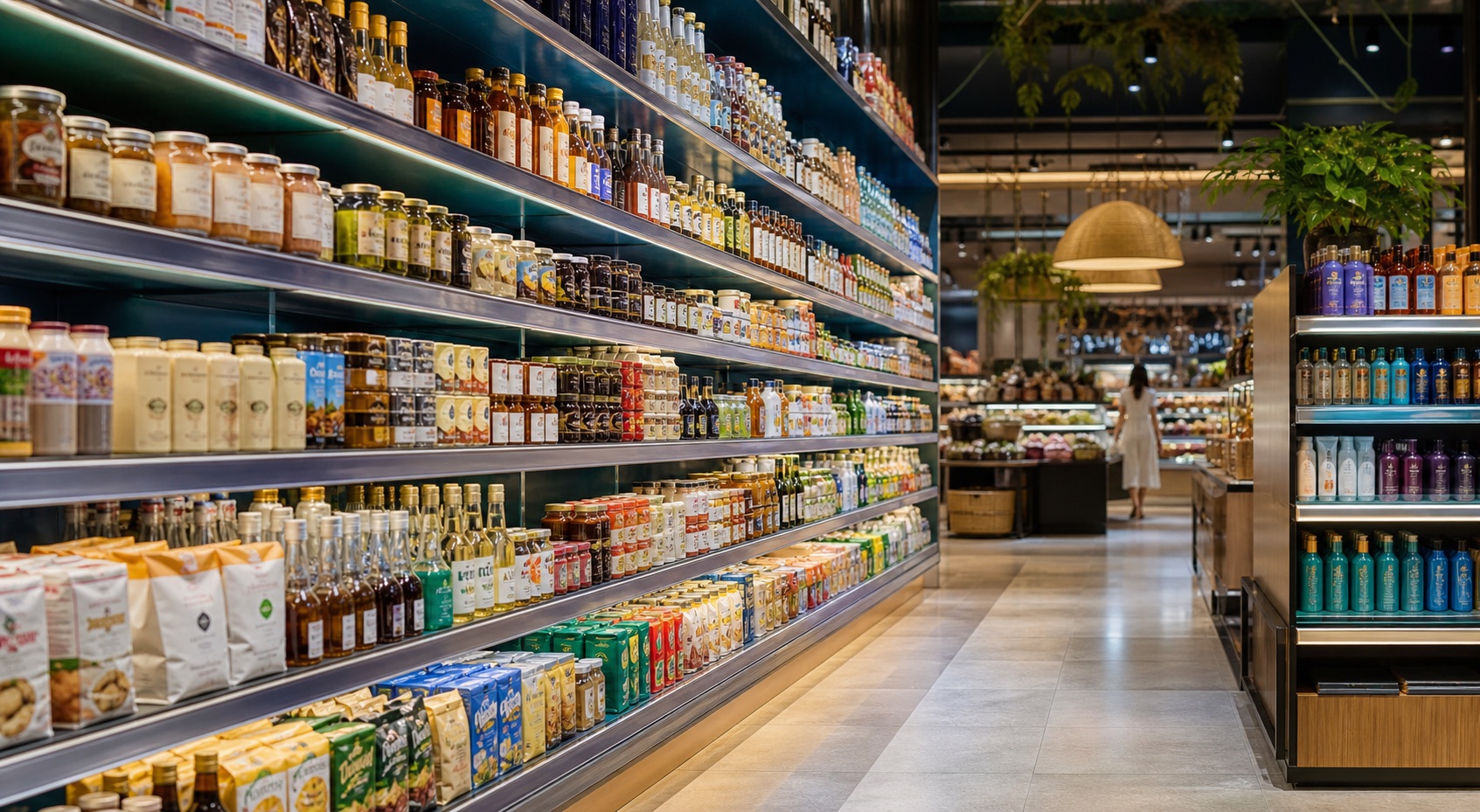 Premium consumer products presented in a modern Thailand retail environment